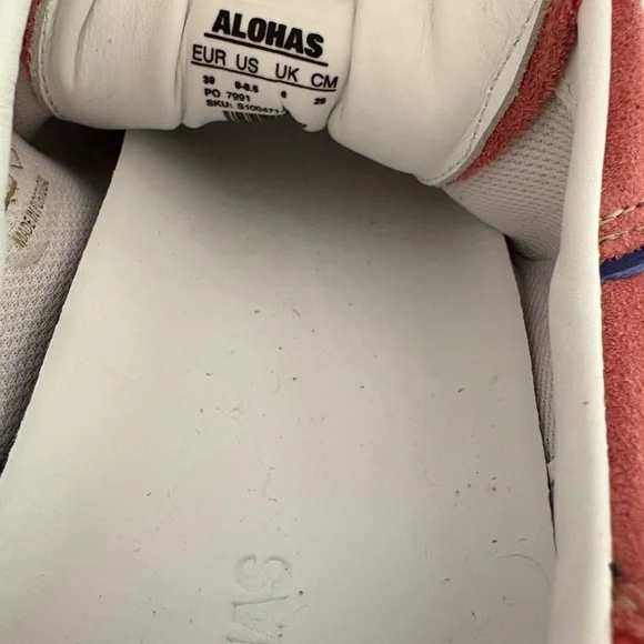 NWOT Alohas TB.490 Rife Pink Leather Sneakers Size 39/8-8.5 Women’s - Picture 14 of 15